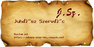 Juhász Szervác névjegykártya
